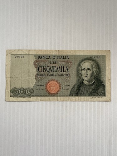 Italy 5000 lire 1964 - italy,