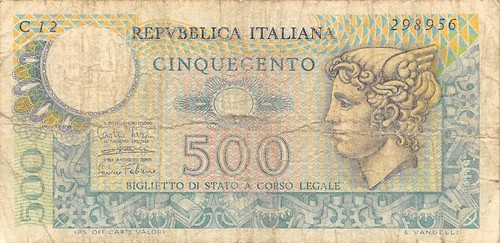 Italy 500 lire 14 - 500, 14.2.1974