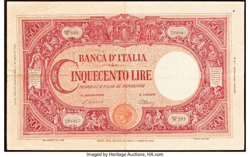 Italy banco italia 500 - italy,