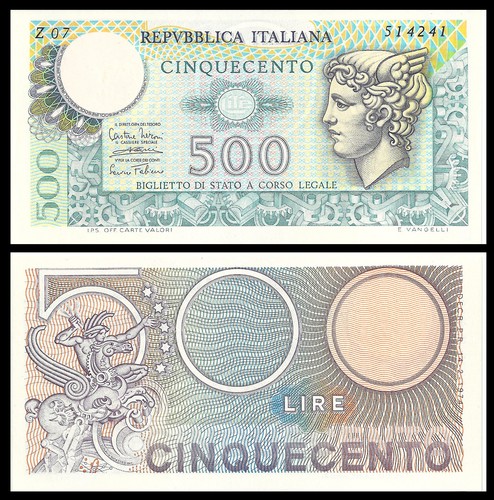 Italy 500 lire 1974 unc - italy, 94