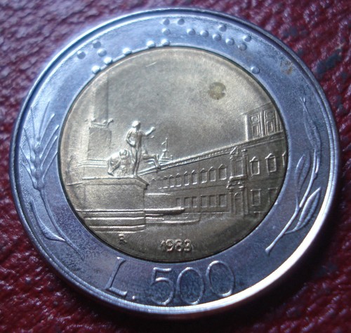 1983 italy 500 lire au - lire,