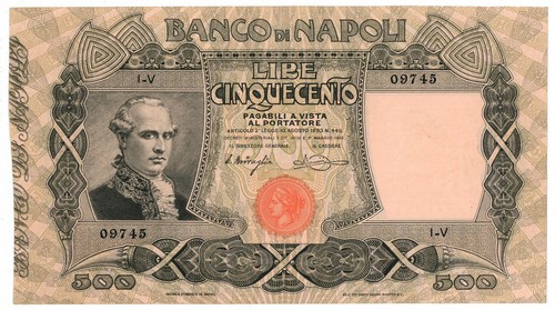 500 lire banco napoli - 500,