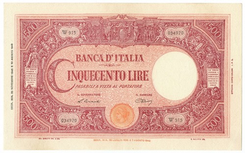 500 lire barbetti grande - 500, c