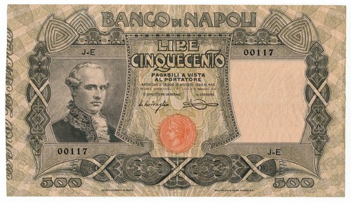 500 lire banco napoli - banco,